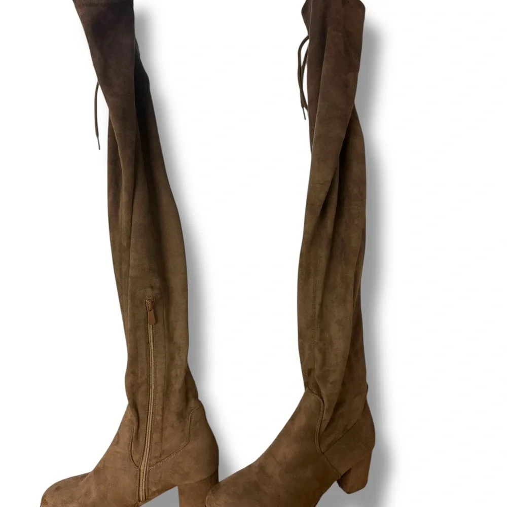 Dream Pairs Laurence Over‎ The Knee Thigh High Chunky Heel Boots Sz 9.5 EUC